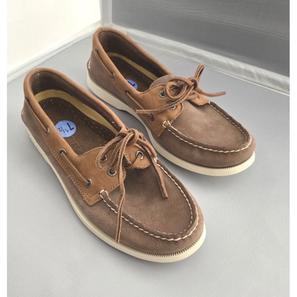 Sperry Men's Billfish Plushwave Boat Shoes - Brown Leather - Size 7.5M